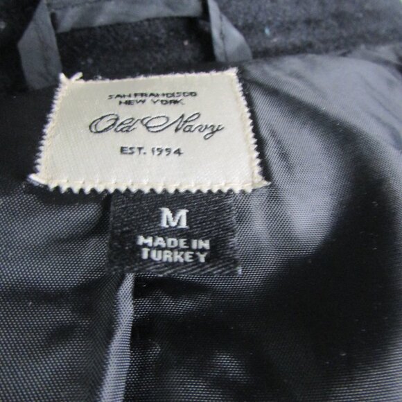Old Navy Wool Blend Coat Jacket M Black - Picture 11 of 11
